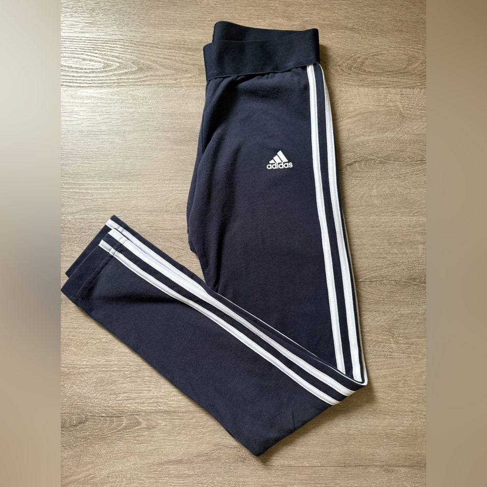 Adidas Black Sweatpants with Signature Stripes